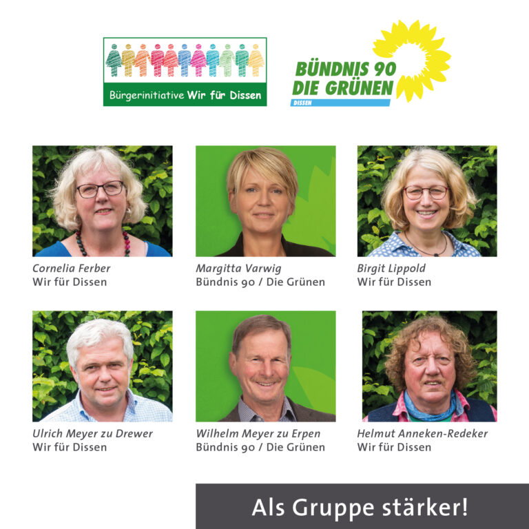 Grüne und Wir für Dissen bilden Gruppe im Stadtrat