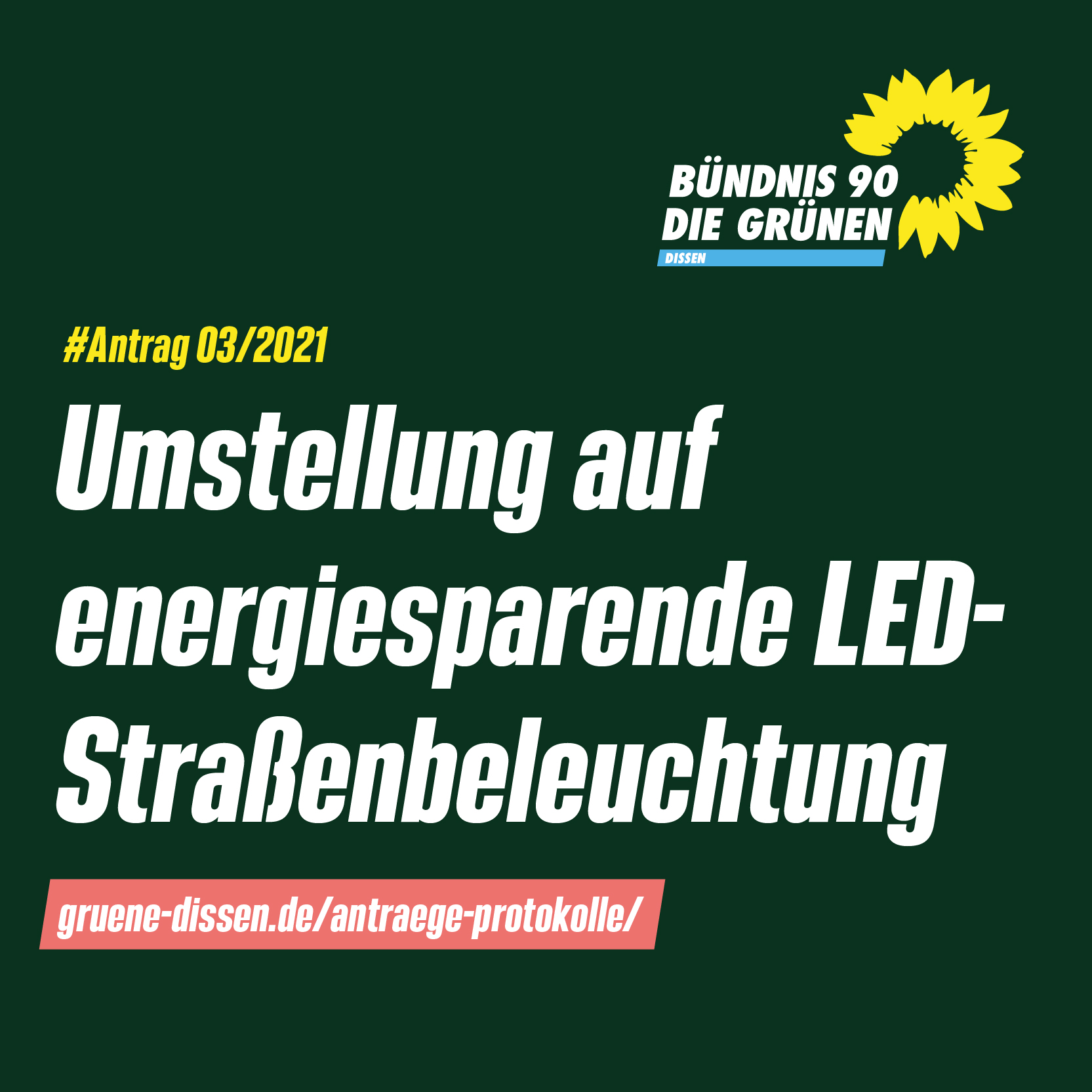 Antrag 03/2021 – Umstellung auf energiesparende LED-Straßenbeleuchtung